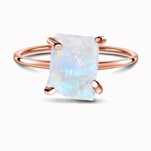 Moon Magic 14k Rose Gold Moonstone Ring Size 8